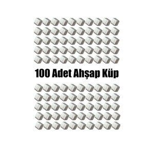 Ahşap Eğitici Küp  2*2*2 cm 100 Adet