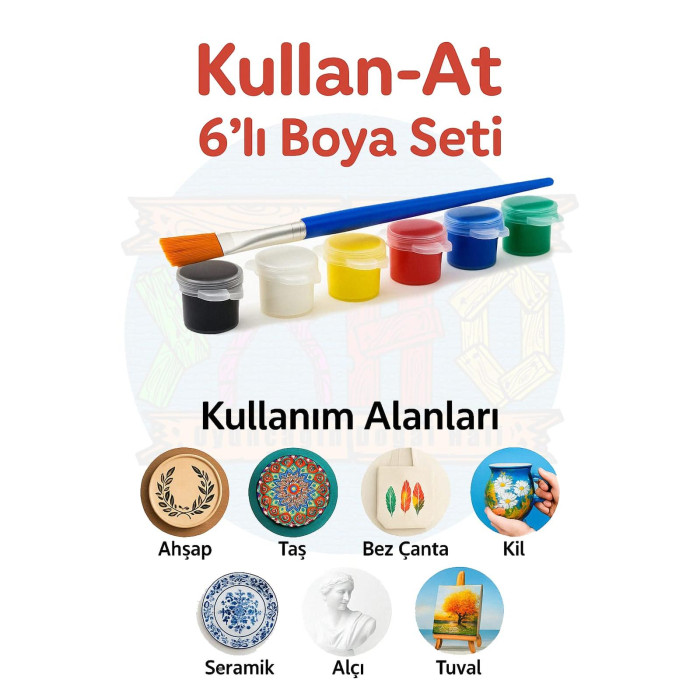 AKRİLİK BOYA SETİ 6'LI AKRİLİK BOYA SETİ 6'LI